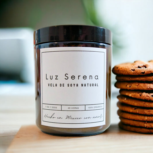 Vela de soya con aroma a galleta de Jengibre - Luz Serena
