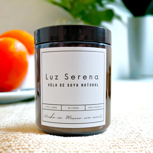 Vela de soya con aroma a Mandarina - Luz Serena